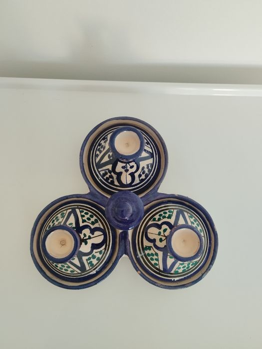 Conjunto triplo de mini tajines Marroquinos (vintage)