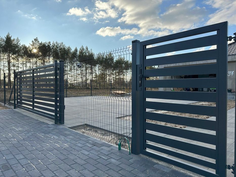 Ogrodzenie Panelowe Brama Automat Furtka  Domofon Płot Panele 2d 3d
