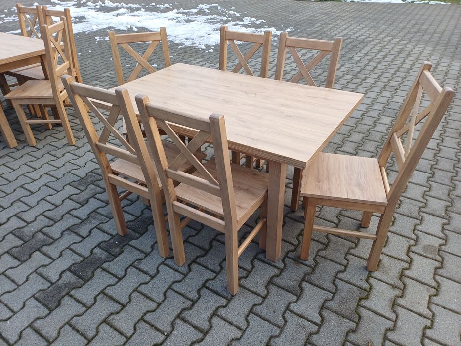stol 6 krzesel krzesla tanio solidnie do baru restauracji nowe