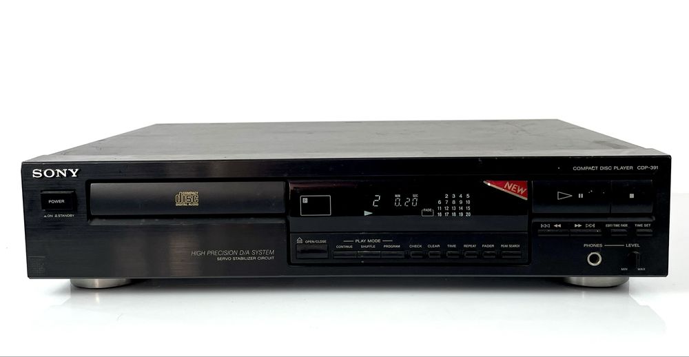 SONY CDP-391 Odtwarzacz CD Player Audio HiFi, Lata Produkcji 1990-1992