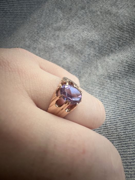 Золотое кольцо александрит.СССР.Золота каблучка з олександритом.