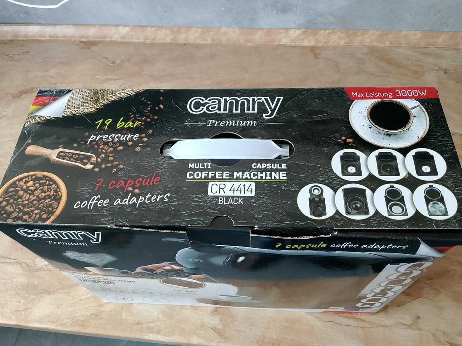 Ekspres Kapsułkowy Camry CR 4414 19 Bar Czarny + GRATIS kapsułki