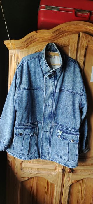 Kurtka jeansowa vintage Montana , pewex ocieplana lata 80 - Pewex