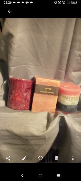 Velas com cores variadas
