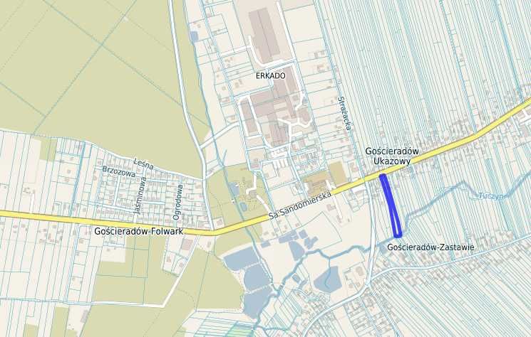 Siedlisko 0,43 ha w centrum Gościeradowa