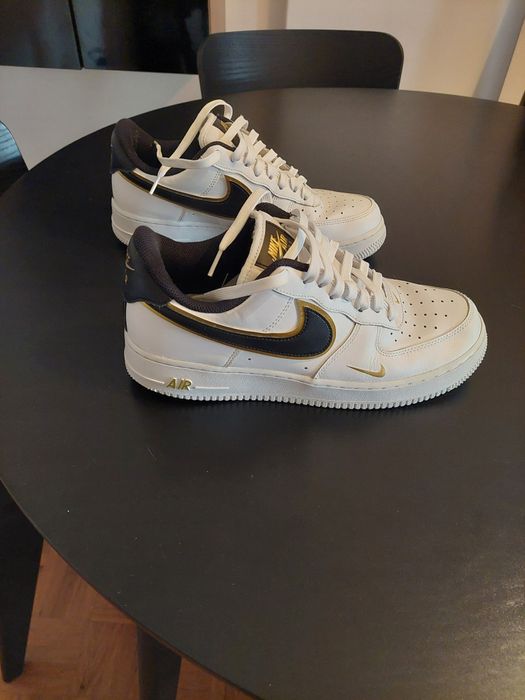 Air force 1 white/back/gold n°42