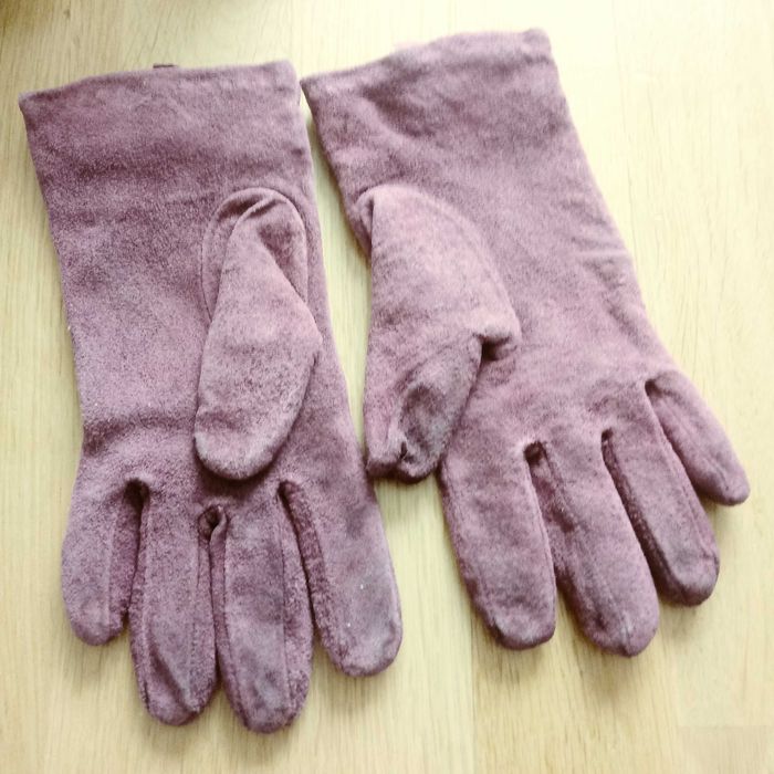 Filetowe rękawiczki jesienno zimowe