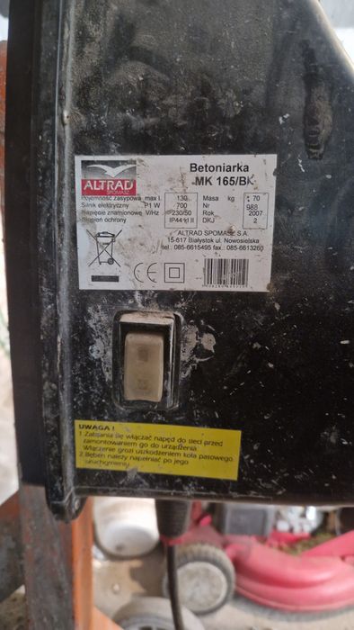 Betoniarka Altrad MK 165 BK