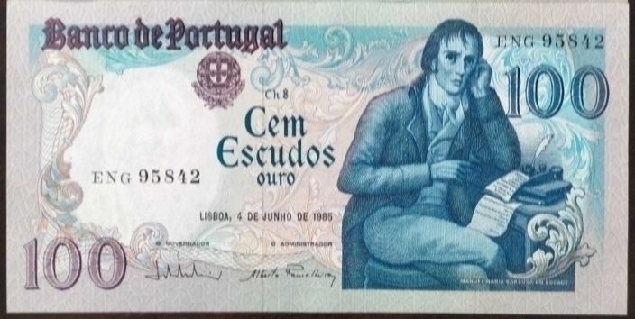 Nota Substituição 100$ 1985 Bocage Estado Nova Bom Preço