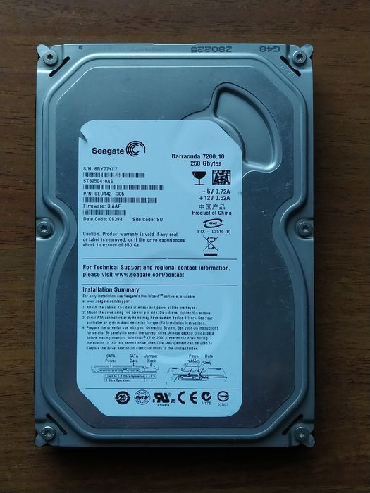 HDD 3.5" Seagate 250GB