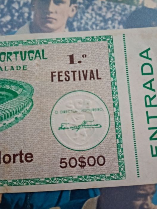 Sporting 1° Festival Estádio de Alvalade bilhete raro TROCO