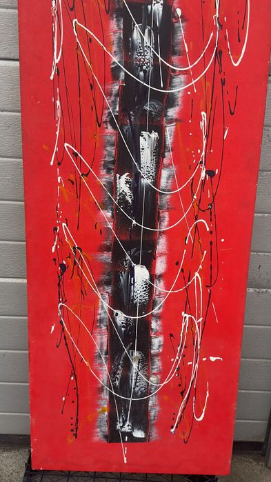 Quadro abstrato grande 145x45 cm