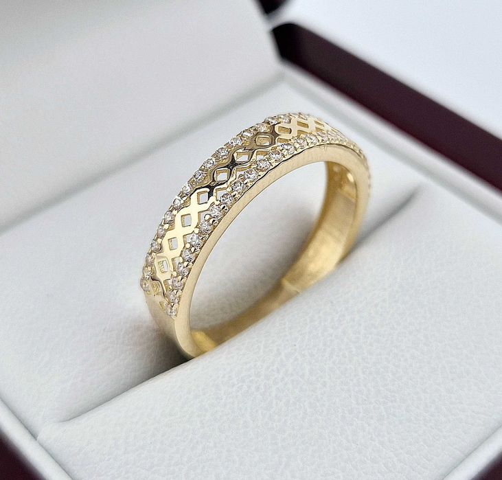 Fantastyczny złoty pierścionek 1,94g PR.585 14K R.17 BULWAR IKARA 17