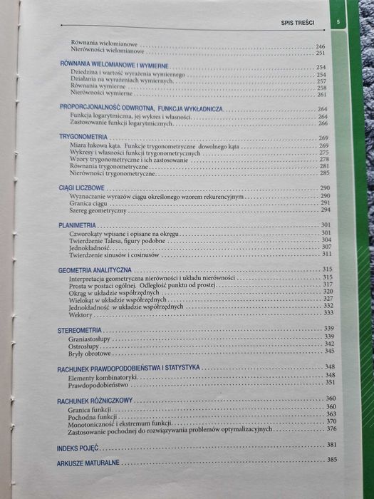 Vademecum maturalne MATEMATYKA podstawa i rozszerzenie GREG
