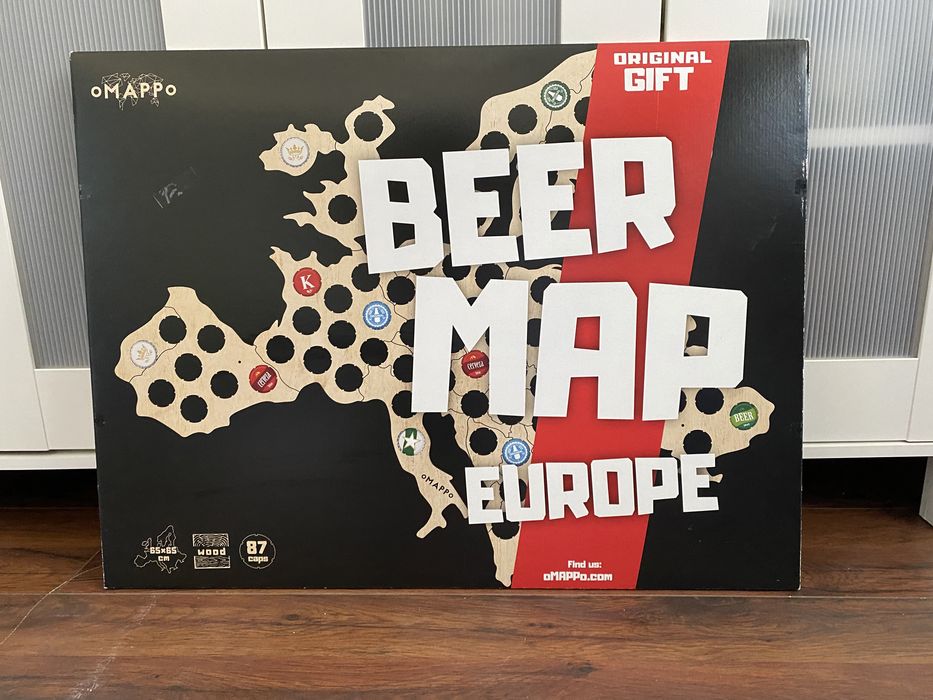 Piwna mapa Europy świetny prezent dekoracja