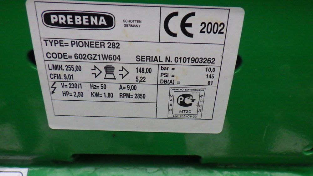 Sprężarka Kompresor  Prebena Kompressor PIONEER