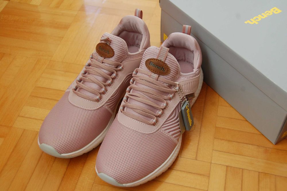 półbuty, sneakersy Bench, r. 40, NOWE, pudrowy róż