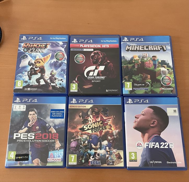 PS4+Comando+Jogos+Cabos