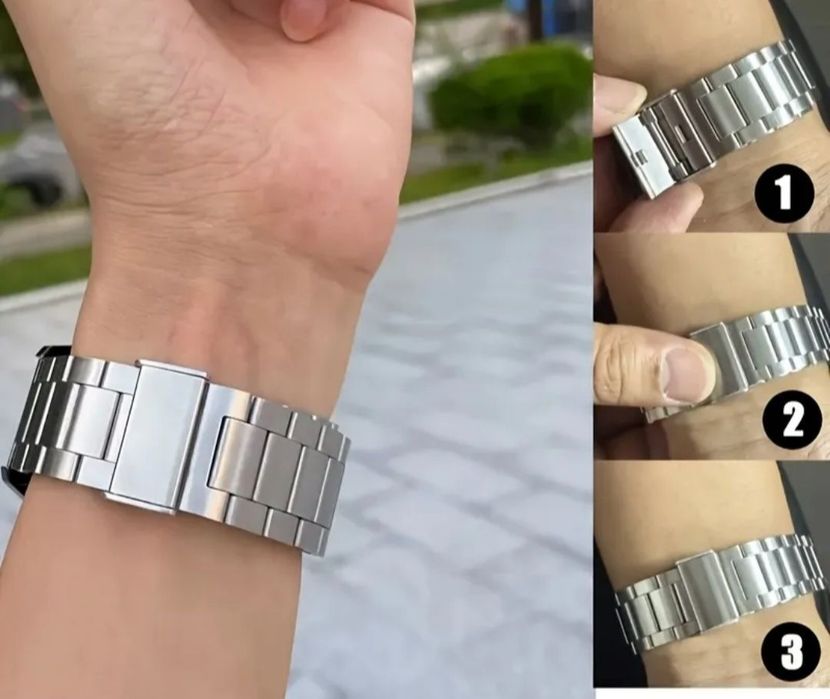 Smartwatch 1000mAh srebrny+bransoleta+2xfolia na wyswietlacz
