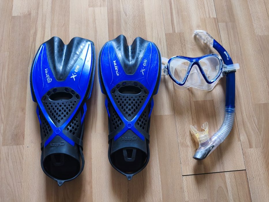 Маска для ныряния + трубка + ласты,  Mares,