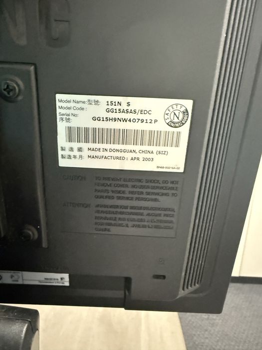 Monitor samsung 15 polegadas