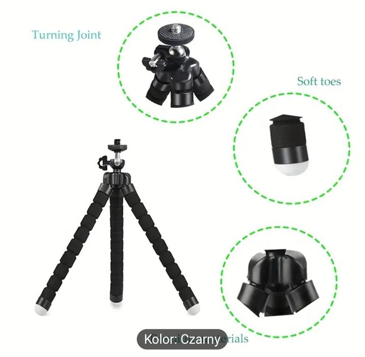 Uniwersalny stojak, trójnóg z uchwytem do telefonu