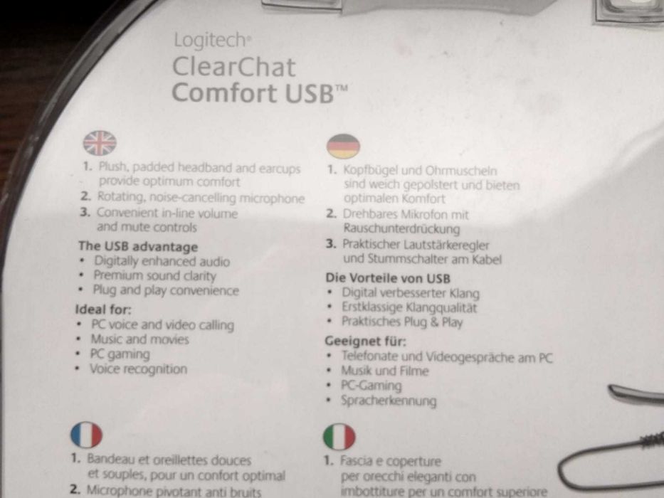 Słuchawki Logitech ClearChat USB Comfort nowe! darmowa dostawa