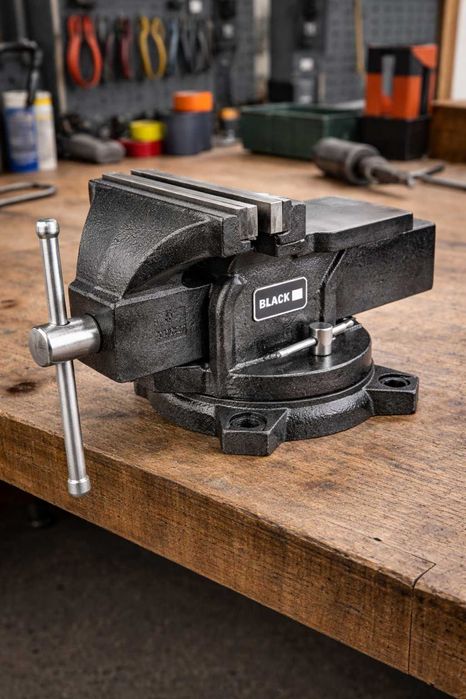 NOWE imadło ślusarskie obrotowe z kowadłem solidne