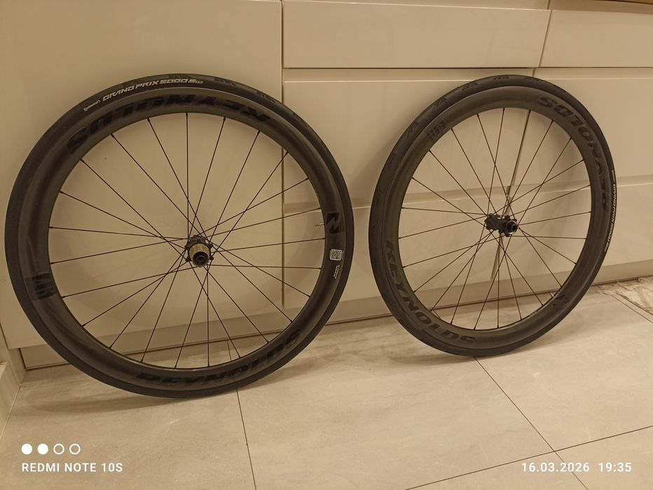 Karbonowe koła reynolds ar46 db plus opony Continental GP 5000 s tr