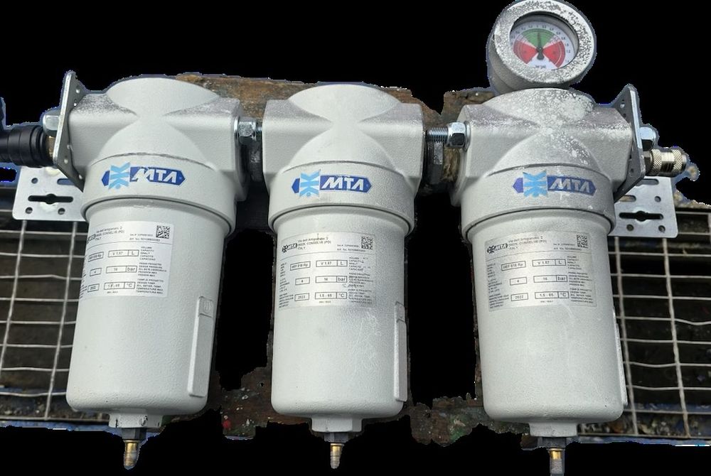 Zestaw filtrów sprężonego powietrza MTA HEF 018 Rp | 3 szt. | Prawie nowe wkłady!  Kabina komora  lakiernicza