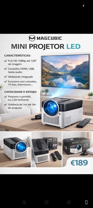 Projetor 189€. Oportunidades