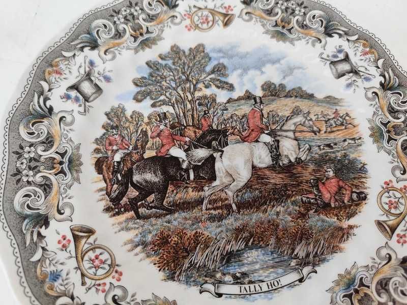 Prato porcelana alusivo à caça