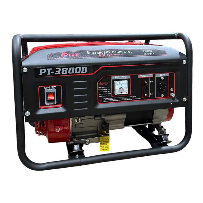 Бензиновий генератор Edon PT-3800D 3кВт бензогенератор  елетростанція