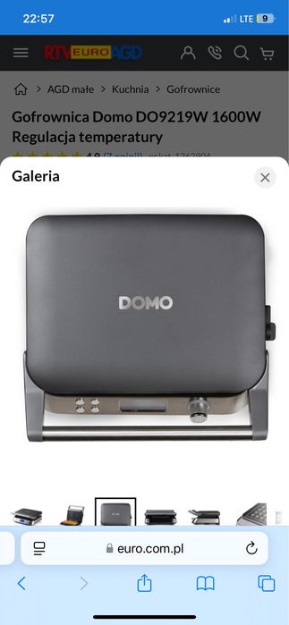 Gofrownica Domo DO9219W 1600W Regulacja temperatury