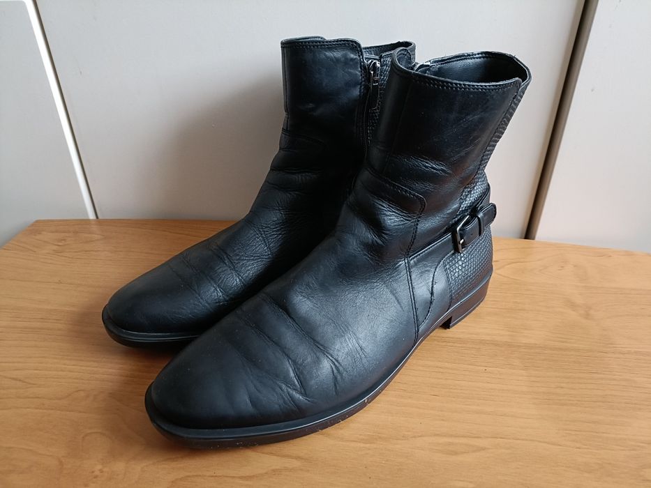 Kozaki, botki, buty skórzane damskie Ecco rozm. 40