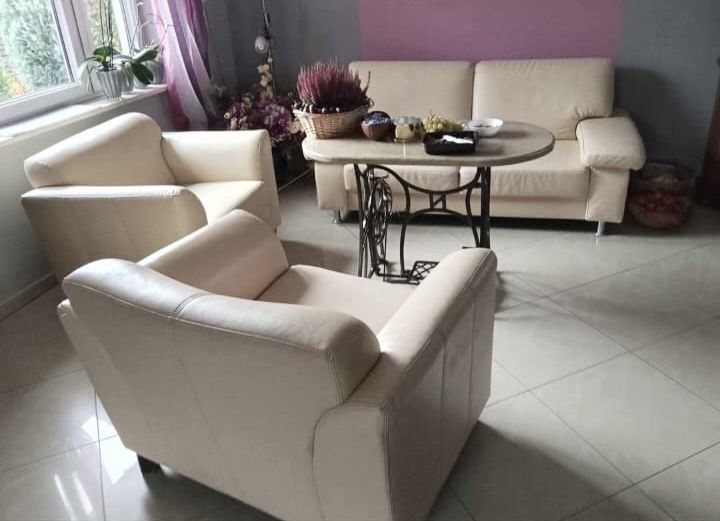 Komplet skórzany możliwy transport