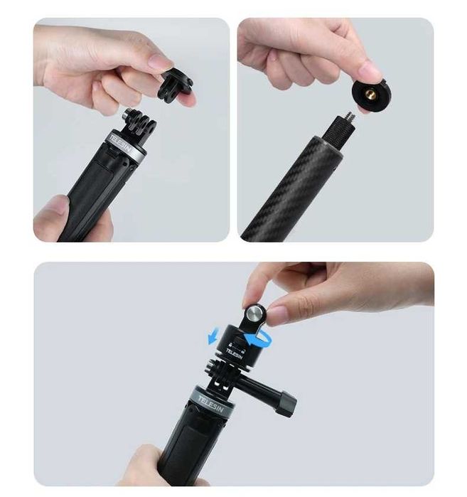 Комплект магнітних швидкознімних кріплень для екшн-камер 3в1 TELESIN