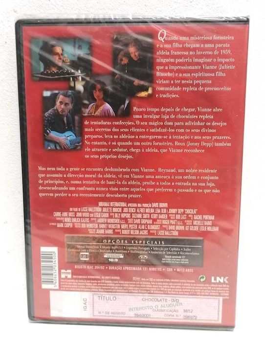 Chocolate. Dvd selado.