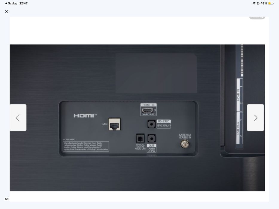 Telewizor LG 55A13LA 55" OLED 4K WebOS Dolby Atmos