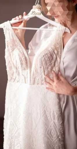 Suknia ślubna model dopasowany, Glamour