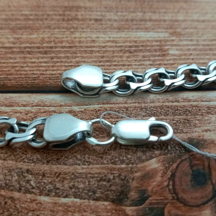 Срібний ланцюжок бісмарк ланцюг на шию чоловічий ланцюжок