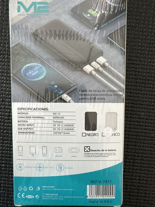 Powerbank 6000 facil de transportar