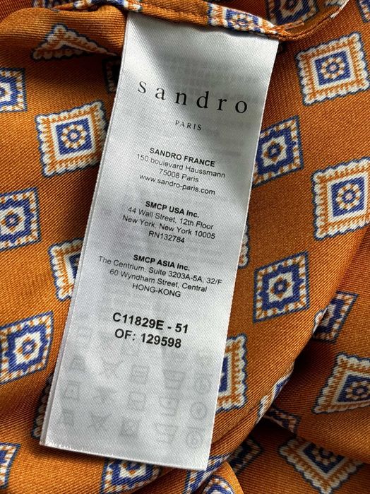 Sandro Paris Сандро Париж S С Розмір Брендова Сорочка Рубашка Оригінал