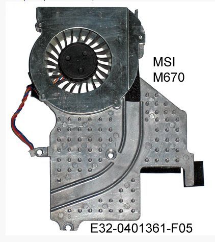 Система охлаждения ноутбука MSI M670
