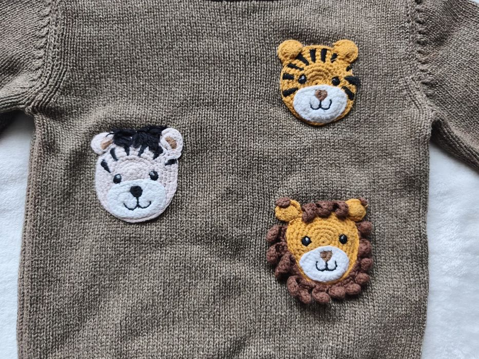 Джемпер next моделі kids' safari appliqué cotton graphic sweater 92