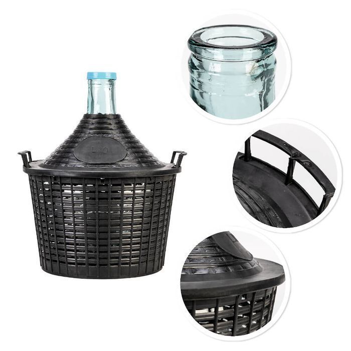 Balon - 10 l - dama galon dymion na wino w koszu