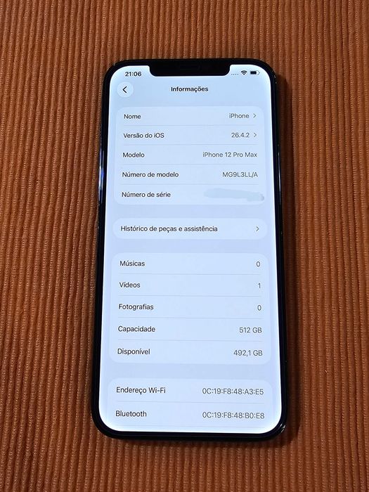 iphone 12PRO MAX 512GB. 86% Bateria. Excelente.