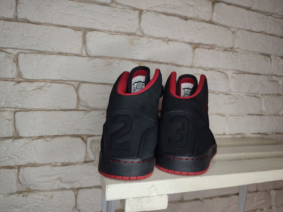 Nike Air Jordan 1Flight 5 Black/Gym Red кросівки чоловічі 27см