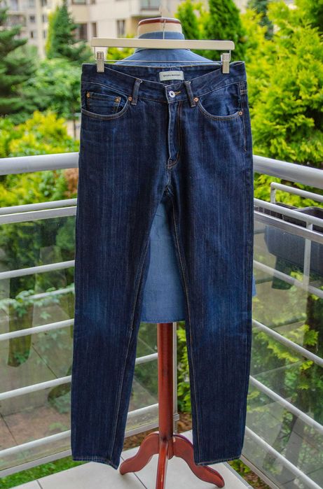 Klasyczne jeansy Spier & Mackay r32, 100% bawełna, denim premium, granatowe, 340g