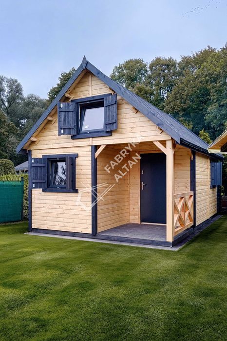 Domek drewniany, letniskowy, ogrodowy, 4x6, domki, FOX II